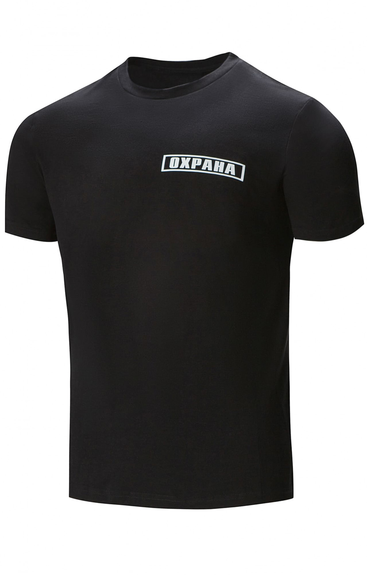 5039138 Футболка "Люкс" с надписью "Охрана" черная  Одежда для охранных структур  размер XXXXXL (60) Спецодежда 