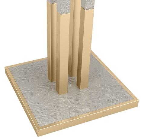 FRATO Квадратный журнальный столик из латуни и кожи  Ffu260017aap  - Вид №2