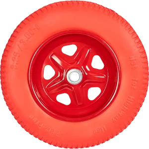 Колесо для тачки PU 700Р/4562Р D20/90 365 мм цвет красный