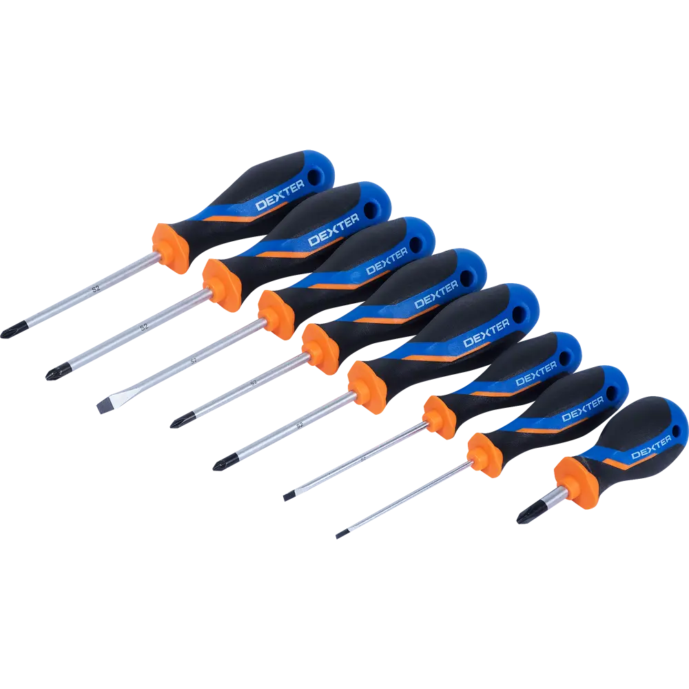 Набор отверток Dexter 8 предметов с разными насадками 18147641 STLM-0845653