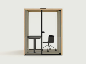 Одноместная акустическая офисная кабина со встроенным освещением