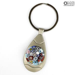 4065 ORIGINALMURANOGLASS Брелок для ключей Миллефиори - муранское стекло OMG 9 см