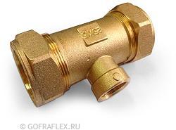 Тройник труба-труба-внутренняя резьба 25*25мм*1/2 дюйма Flexible hose Россия