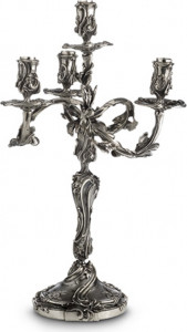 94317 Schiavon Канделябр четырехрожковый 44см "Лии" (серебро 925пр) Серебро 925