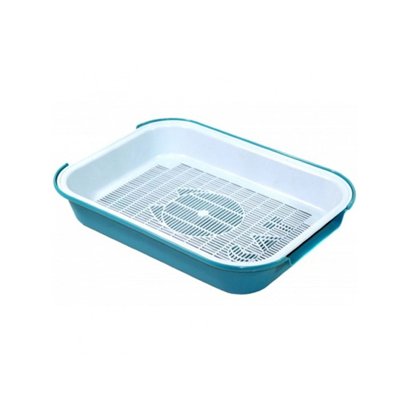 Т00011083 Туалет для кошек 38х28х6,5см большой с сеткой CAT STEP  - Вид №1