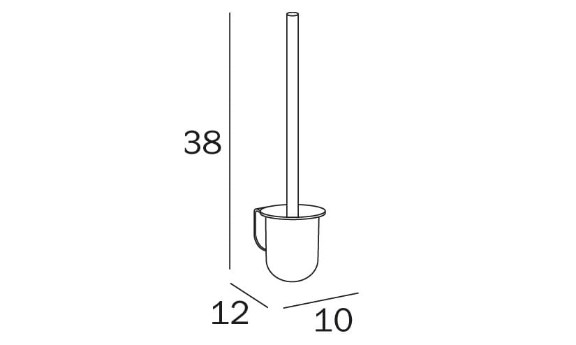 Полипропиленовая настенная туалетная щетка INDA® EXPORT ARCH-00139489 - Вид №2
