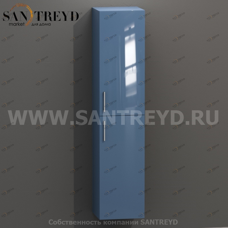 MDC084 Высокий шкаф с двумя створками 160 см синий Globo 4ALL Италия Ceramica Globo