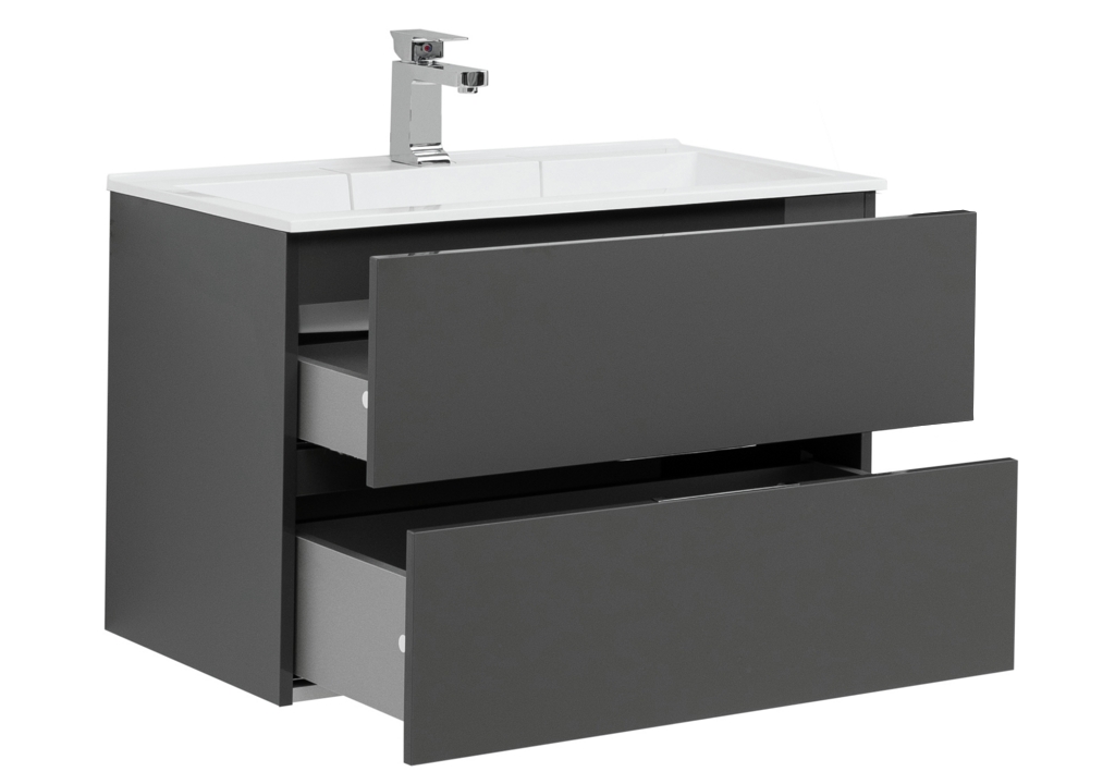 Мебель для ванной Aquanet Алвита 80 серый антрацит 00241387 - Вид №2