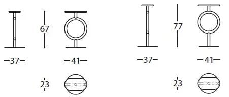 Стальной и кожаный табурет с подставкой для ног SANCAL ARCH-00039151 - Вид №5