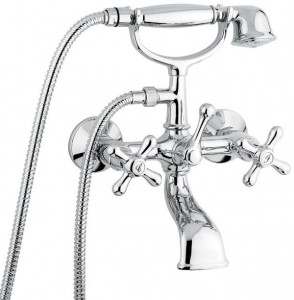 12011CO Смеситель Deco Classic с ручным душем для ванной, цвет хром-золото