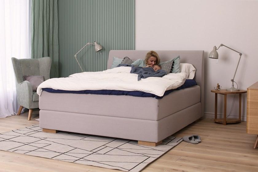 Heavens Двуспальная кровать из ткани с мягким изголовьем sun-id-1371995 - Вид №2