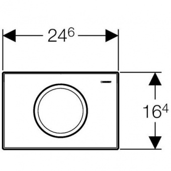 115.120.11.1 смывная клавиша DELTA11 (пластик/белый) Santreyd  - Вид №1