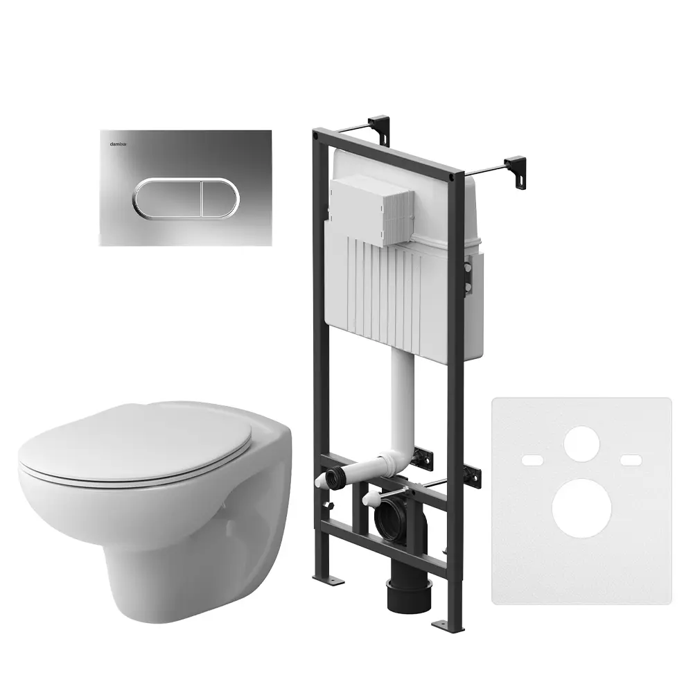 Комплект инсталляция с унитазом Damixa Willow Prime M безободковый STLM-2180934 - Вид №2