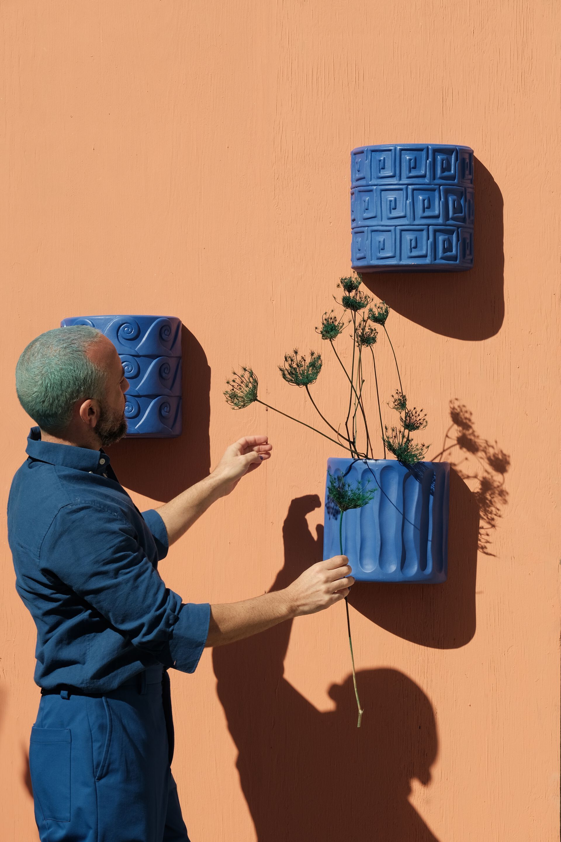 Терракотовая настенная ВАЗа Seletti Magna Graecia Cobalt ARCH-00126877 - Вид №5