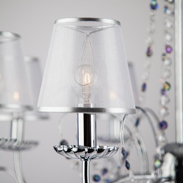 Подвесная люстра Eurosvet 10069/8 хром/прозрачный хрусталь Strotskis EUROSVET ДИЗАЙНЕРСКИЕ 186763 Серебро  - Вид №2