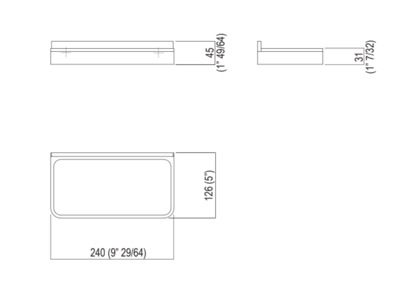 Полка для ванной Agape память ARCH-00112998 - Вид №3