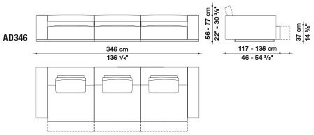 Диван-кресло из ткани Andy '13 Santreyd sun-id-1480652 - Вид №2