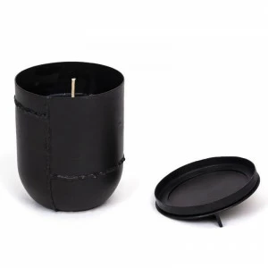 Свеча в металлическом подсвечнике 11х8 см черная Acier Fumée SELETTI  00-3883354 Черный