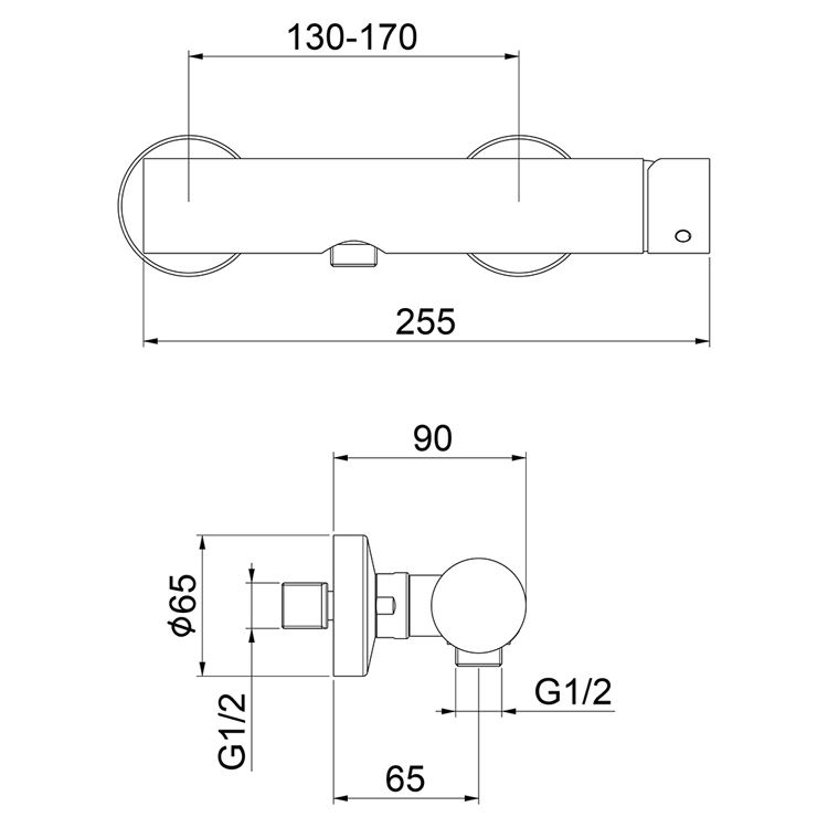 NB870102441 Смеситель для душа Webert One-B  - Вид №1
