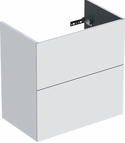 9741021111 IDO Elegant напольная тумба под умывальник, с двумя ящиками, компактная, Ш = 600 мм, Ш1 = 615 мм, белая - Вид №4