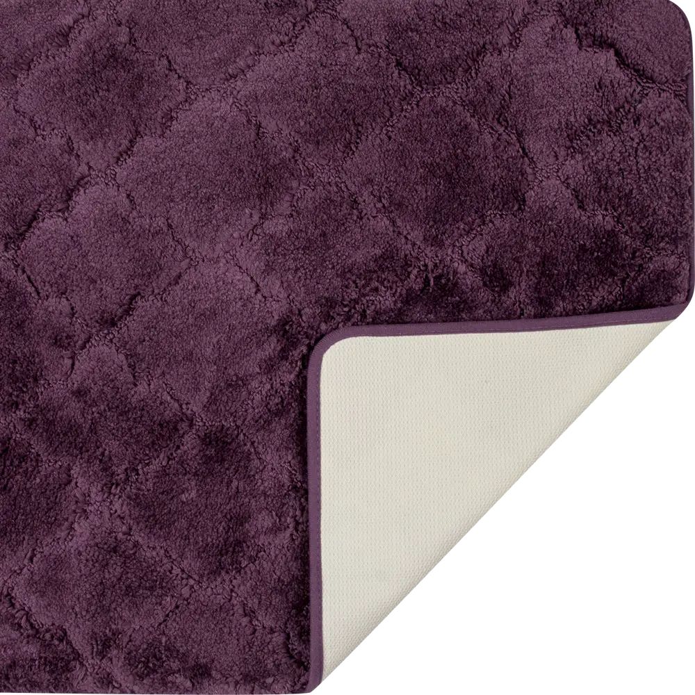 Коврик для ванной Bath Plus Лана 70x120 см цвет фиолетовый STLM-2052748 - Вид №2