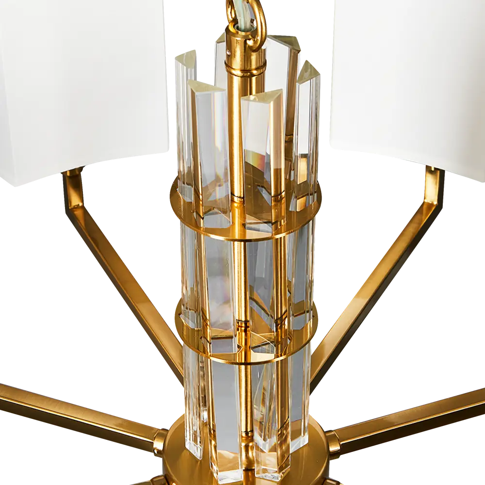 Люстра подвесная Metropolitan 8 ламп 24 м² цвет белый/золотой Maytoni STLM-2064448 - Вид №6