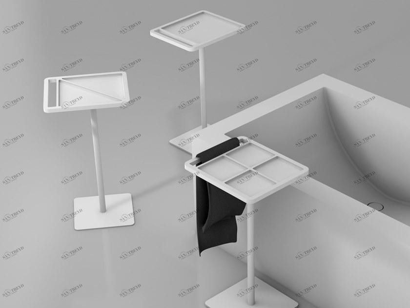 MOMA Design Квадратный стальной журнальный столик с подносом  Cdy 1-2-3 