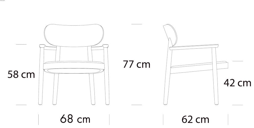 Кресло из массива дерева с мягким сиденьем THONET 119 ARCH-00056833 - Вид №3