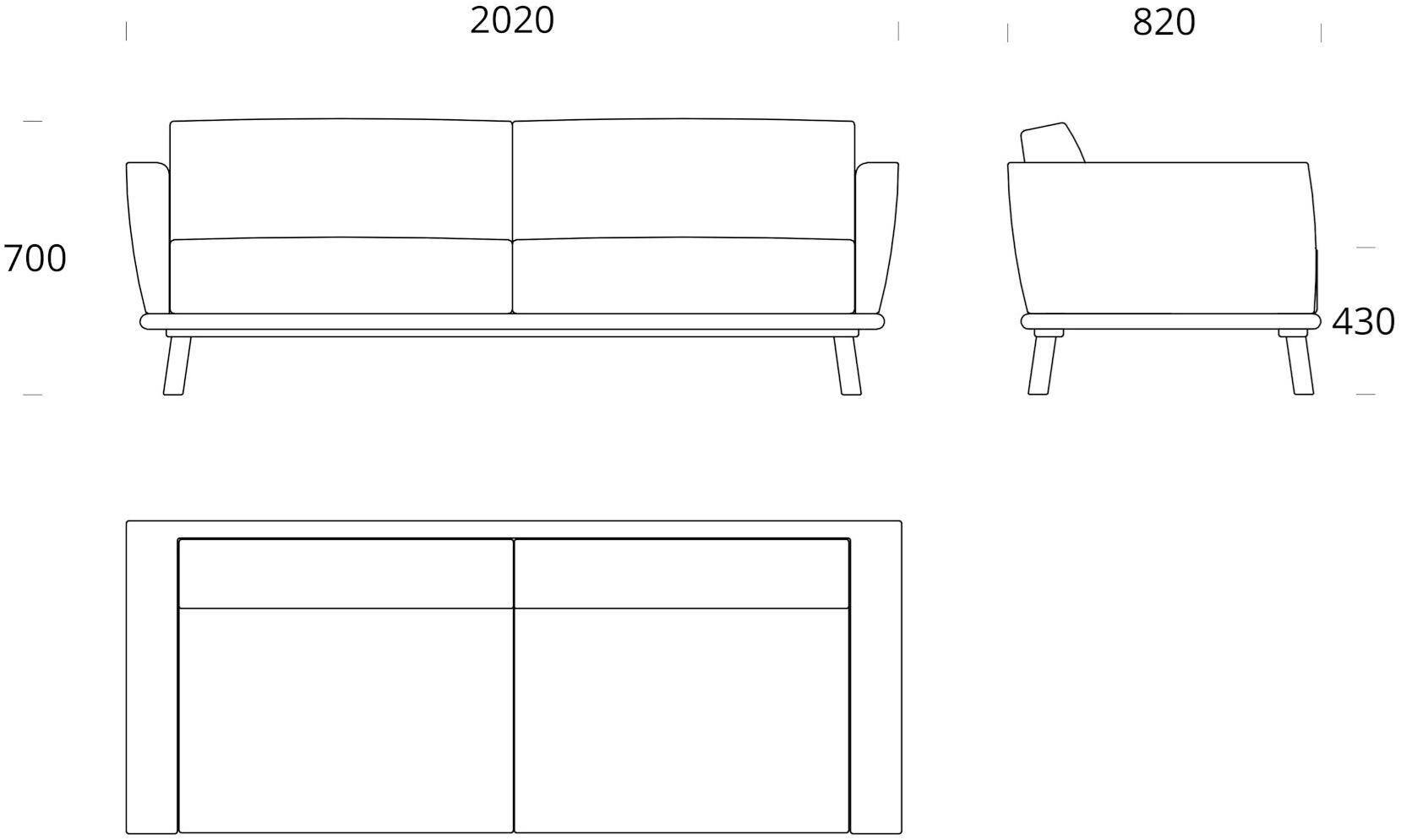 Nikari Диван из ткани Linea sun-id-1345044 - Вид №4