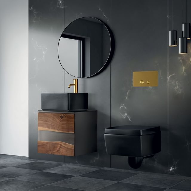 ONE002GDS Смеситель для раковины Linki ONE, Золото сатиновая сталь - Вид №2