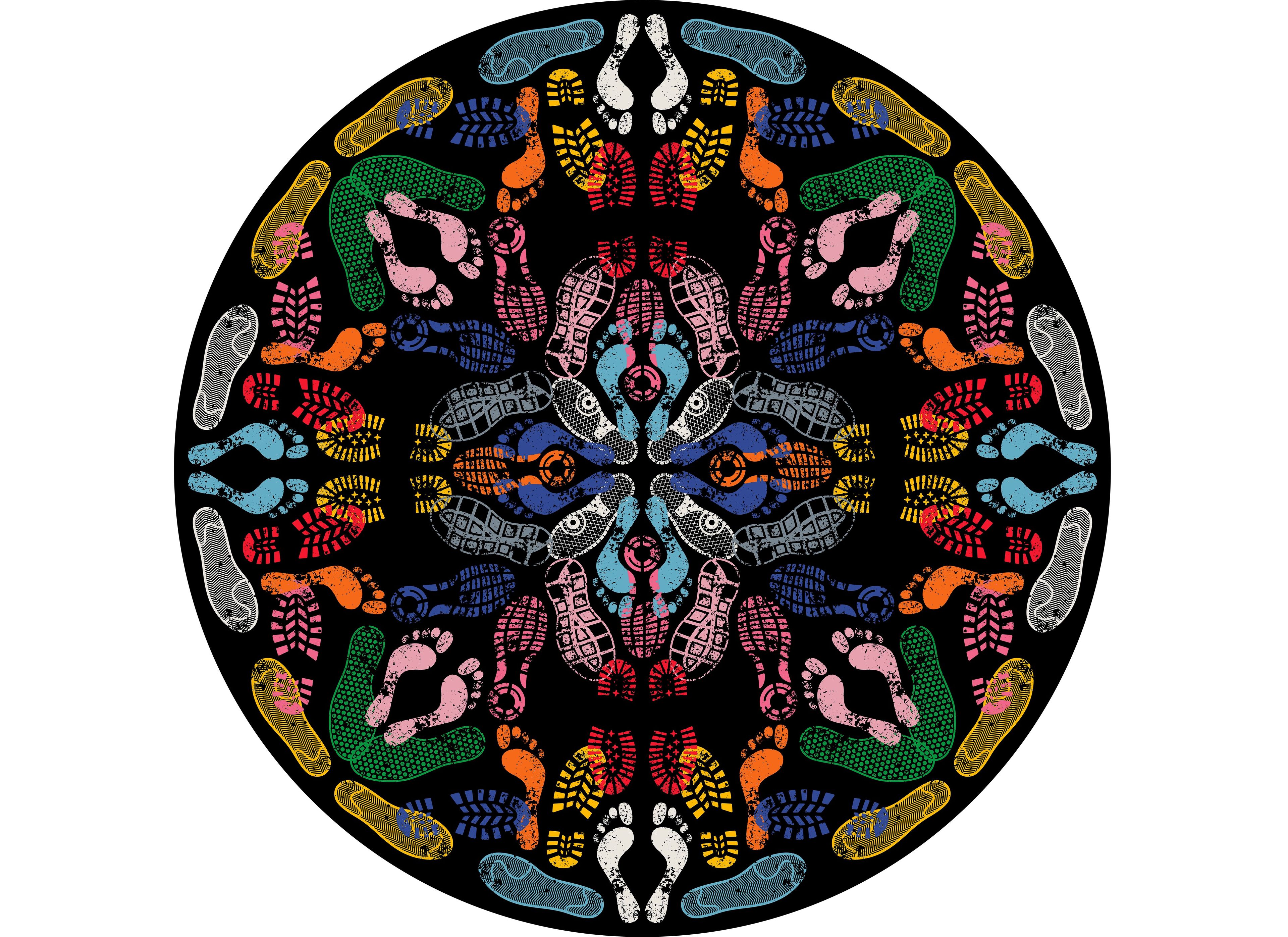 Ковер с круглым рисунком Qeeboo ковры ARCH-00011287