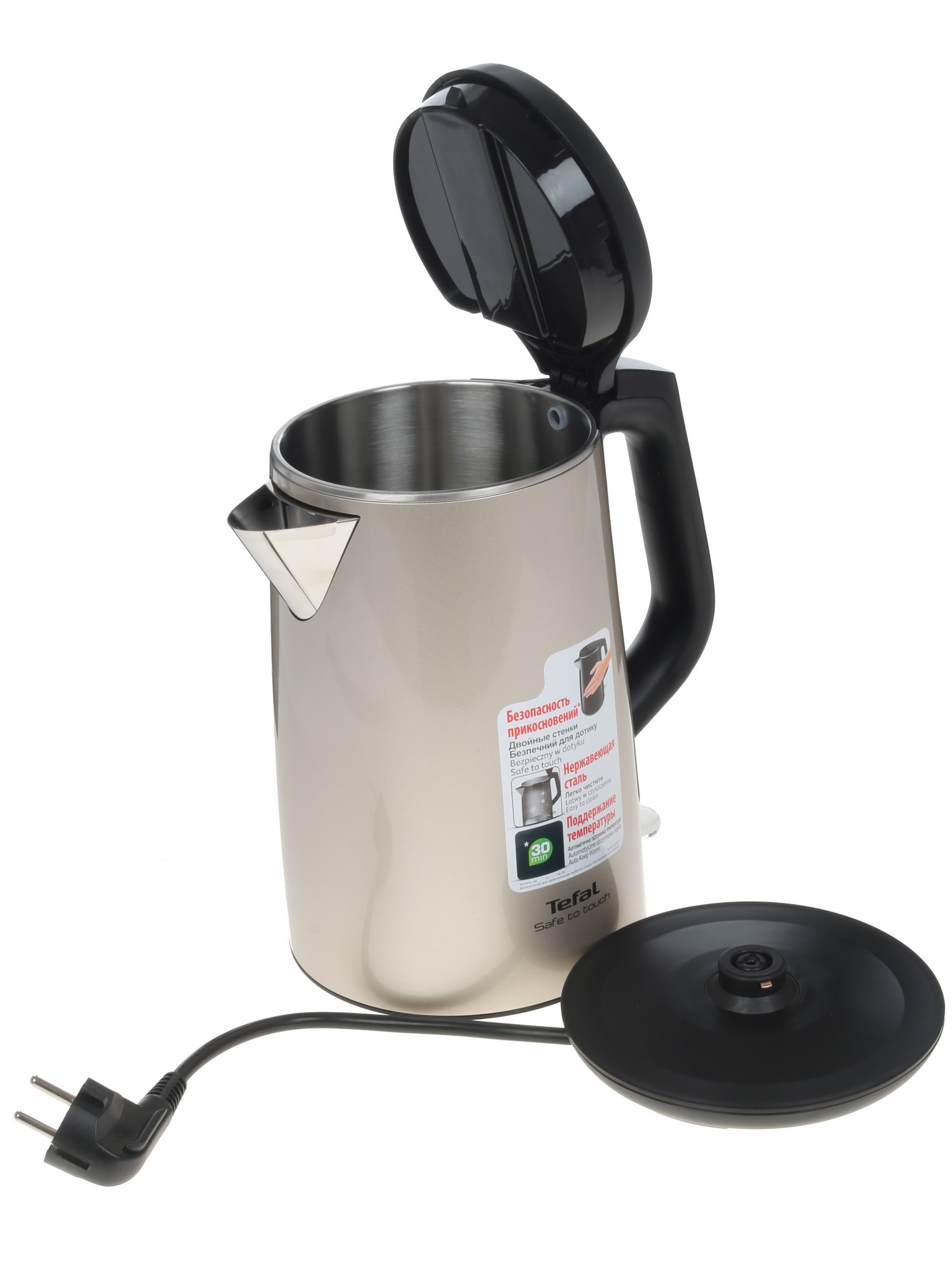 7951904 Электрочайник Tefal Safe to touch KO371I30 бежевый STDN-0058165 - Вид №3