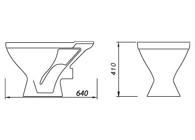 1015167 Приставной унитаз напольный Белый Лобненский Стройфарфор  Россия  - Вид №1
