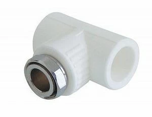 Тройник KALDE с накидной гайкой ВР D32х1 1/4"х32 белый