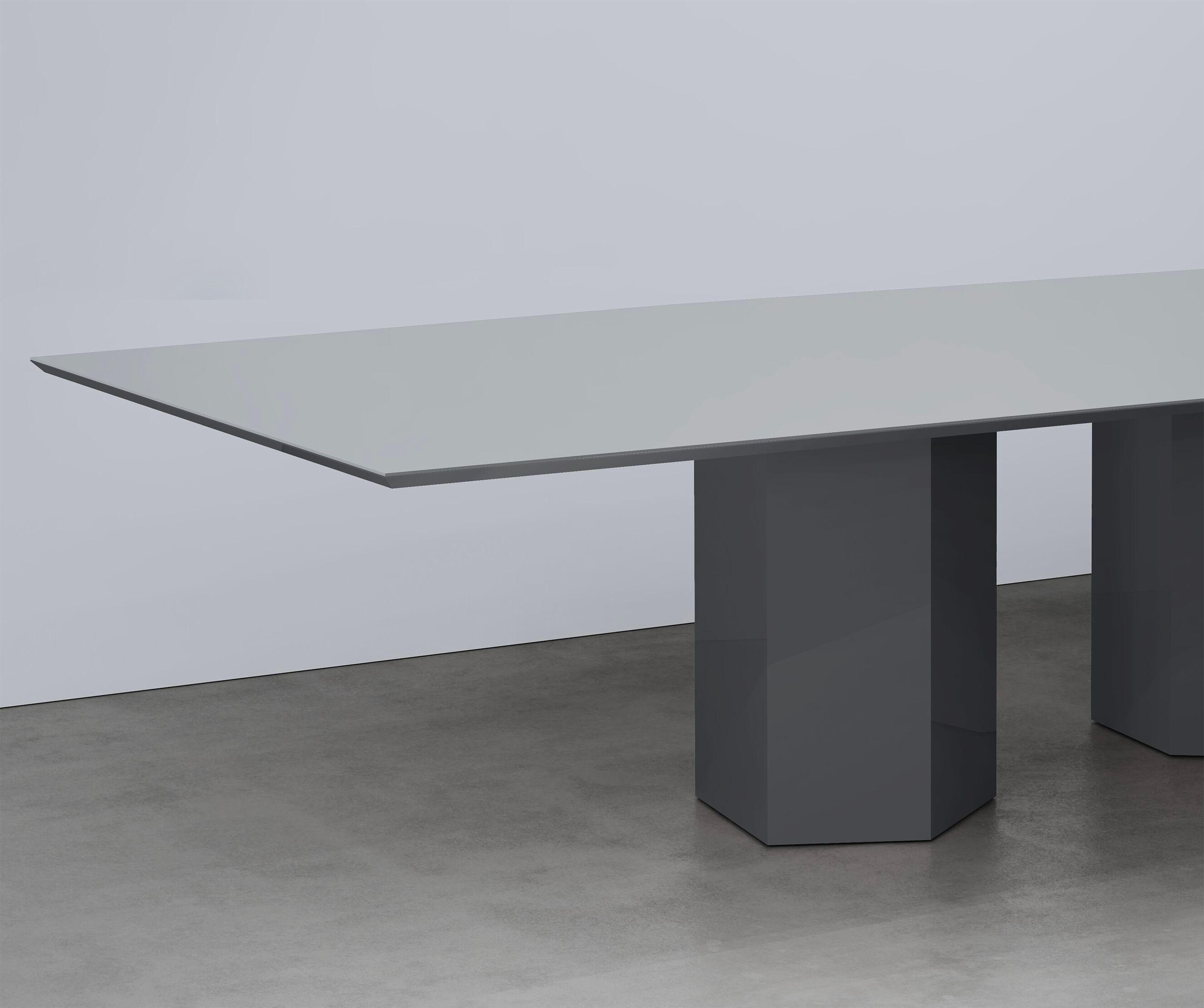 Прямоугольный стол из дерева и зеркального стекла Secolo MONITH ARCH-00089564 - Вид №4