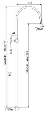 375284KK Держатель верхнего душа Bandini Classic Santreyd - Вид №1