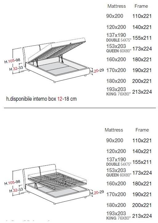 Bolzan Letti Кровать-контейнер с мягким изголовьем Feel sun-id-1483047 - Вид №3