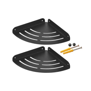 Полка настенная 20x20 см со скрытым креплением сталь цвет черный