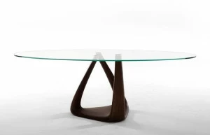 Tonin Casa Круглый стол из дерева и стекла