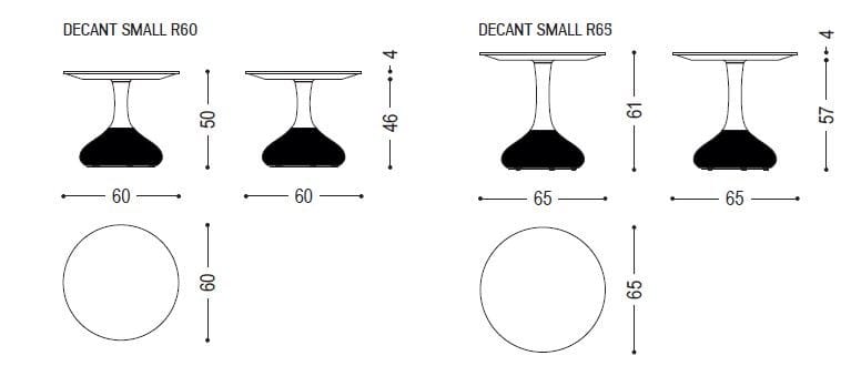 Круглый журнальный столик из массива дуба и кедра Riva 1920 графин ARCH-00071929 - Вид №4