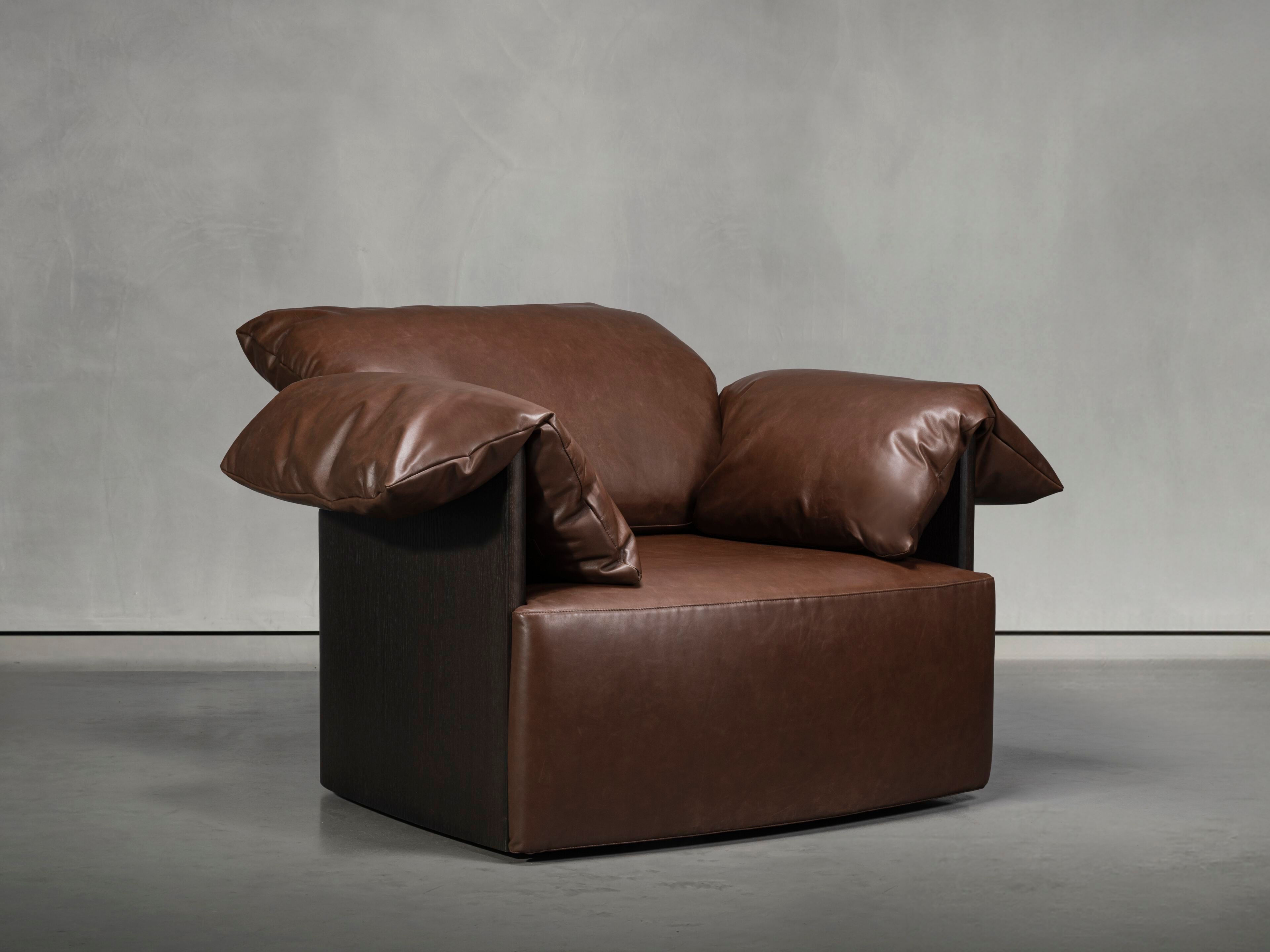 Кожаное вращающееся кресло с подлокотниками Piet Boon HUGO ARCH-00119482