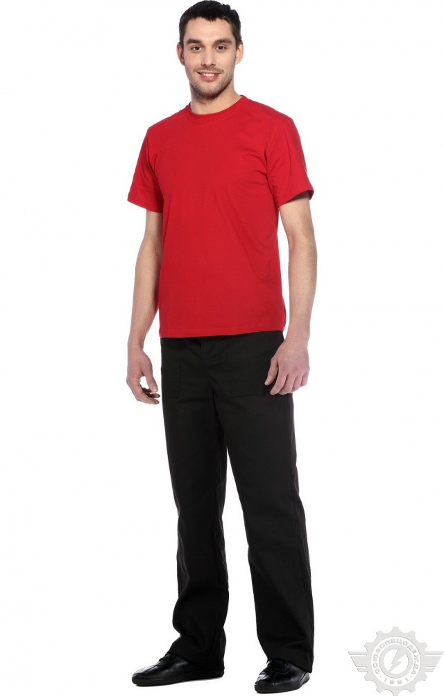 61123 Футболка "Престиж" красная  Одежда для официантов  размер L (50) Спецодежда  - Вид №8