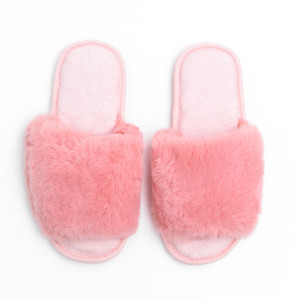 90776807 Тапочки Мех Bunny открытый нос розовый р.39-40 STLM-0377732 AMARO HOME