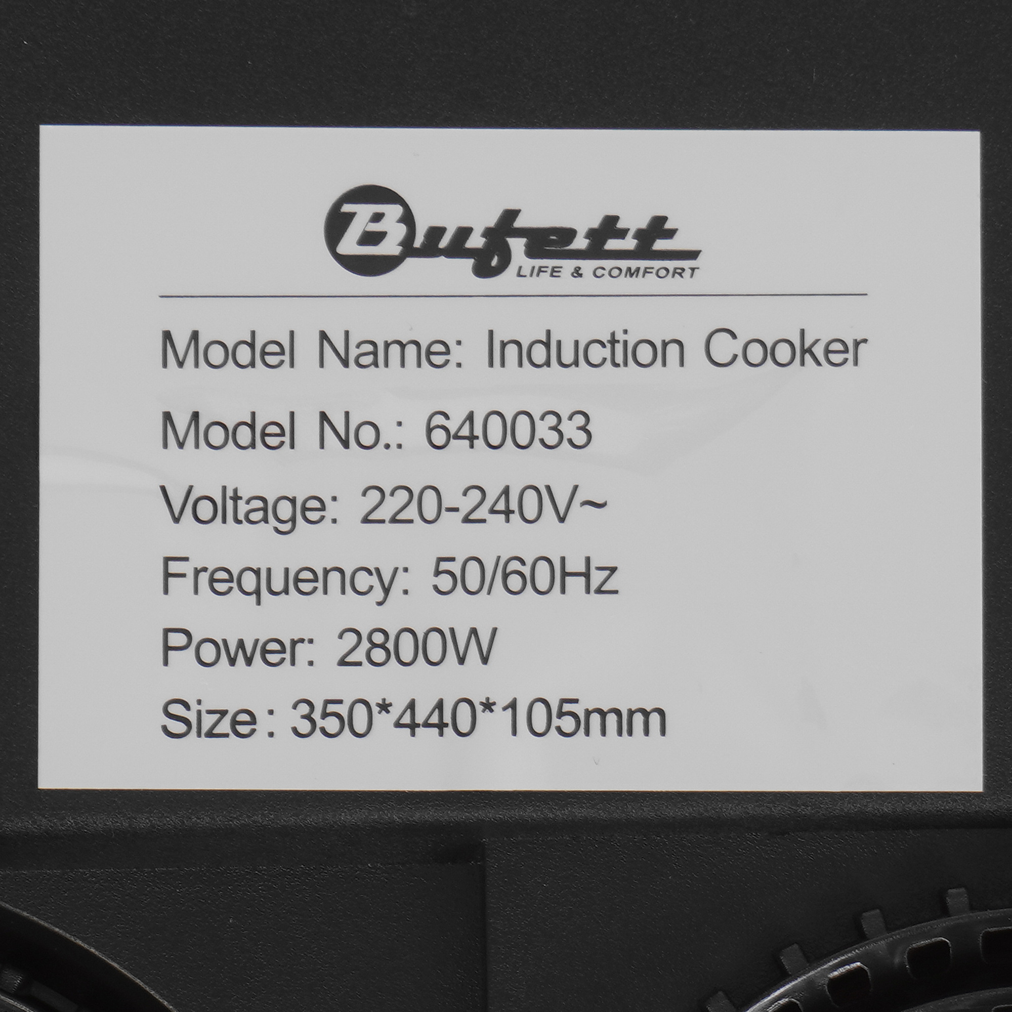 9226529 Плита компактная электрическая Bufett 640033 черный STDN-0061917 - Вид №3