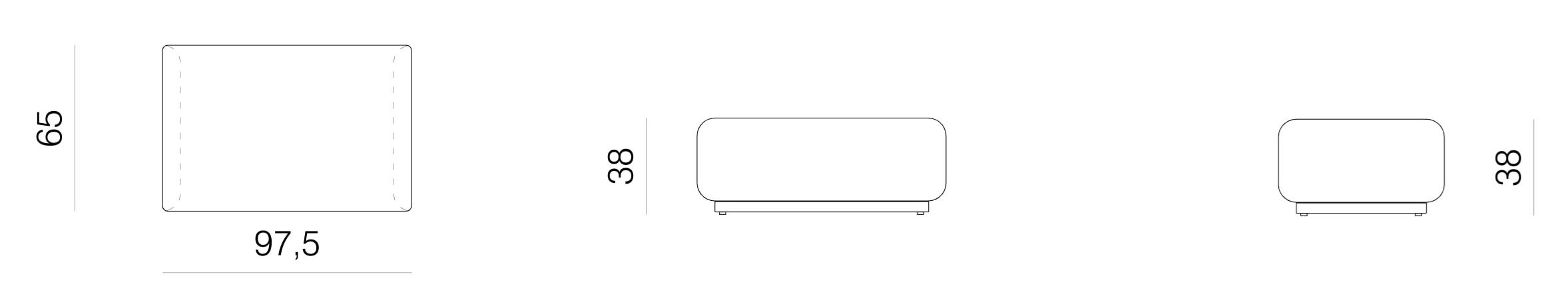 Угловой диван из ткани с полуостровом prostoria Klaster ARCH-00013192 - Вид №3
