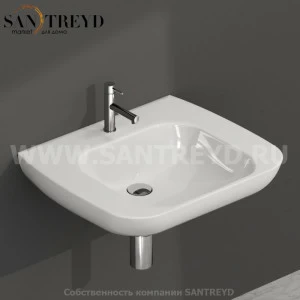 GEA70BI Подвесная раковина настенная прямоугольная Ceramica Globo ARGENTO белая