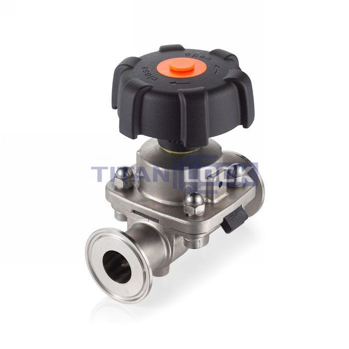 Мембранный клапан нерж.316 типа clamp-clamp, DN20 DIN TL20DVCLSS TITAN LOCK  - Вид №1