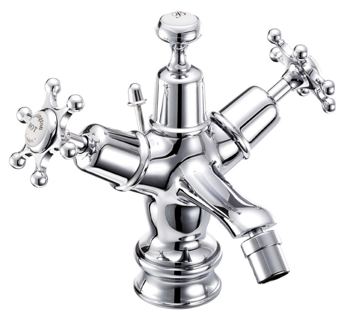 Burlington Смеситель для биде Birkenhead Regent с выталкивающим клапаном с акцентом Медичи BIR13 MED 