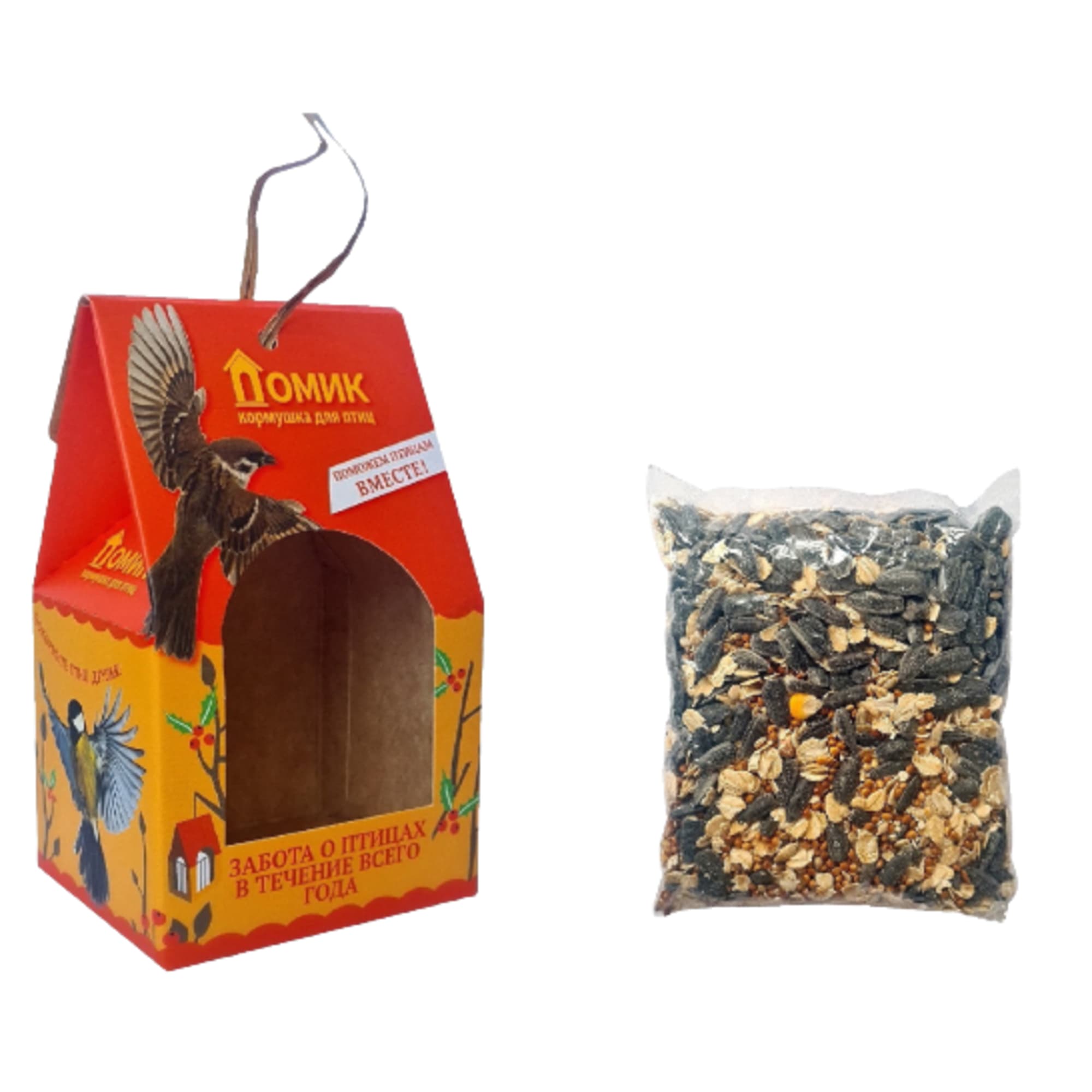 85048595 Кормушка для диких птиц Домик, пластик, корм 100 г Santreyd  - Вид №3