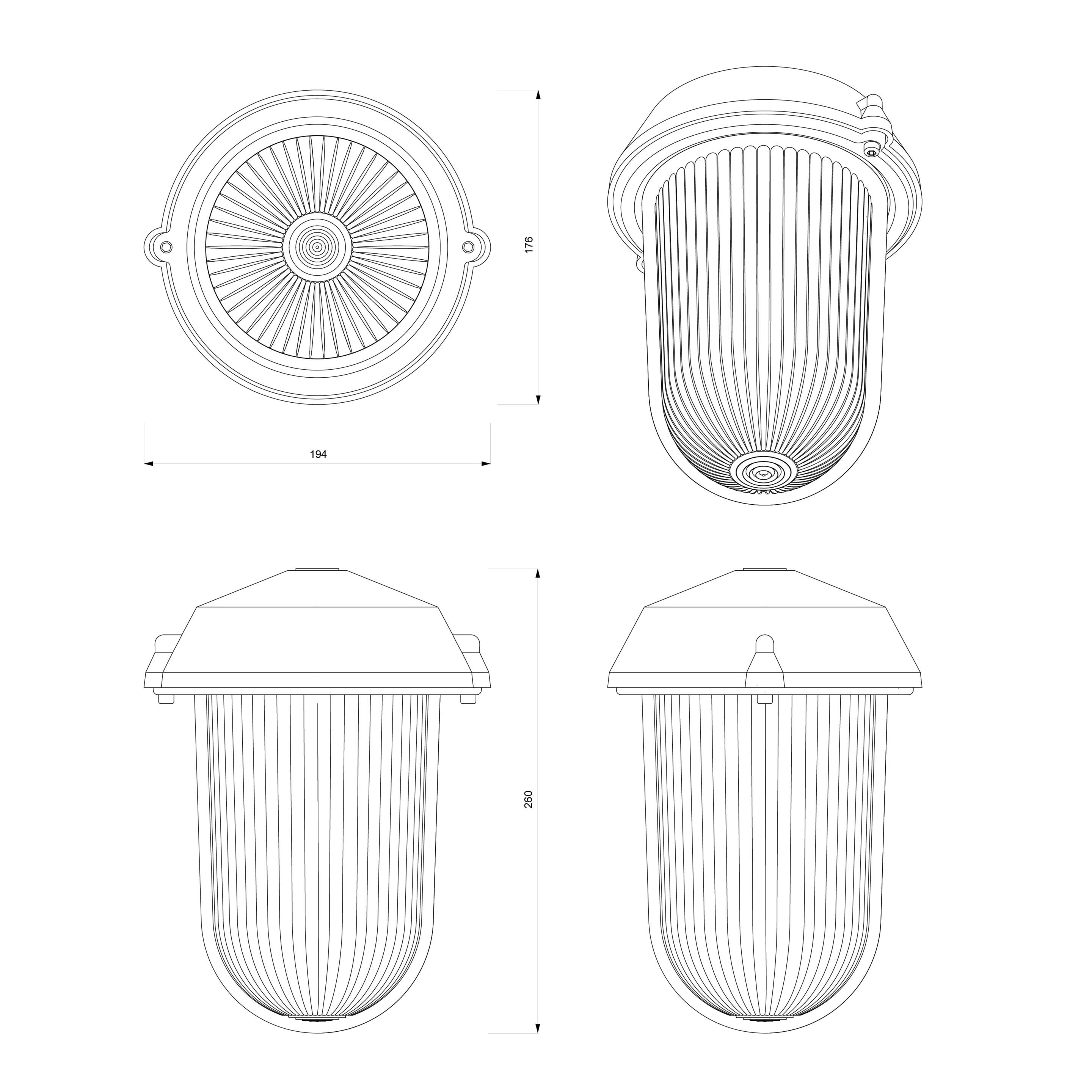Анодированный алюминиевый подвесной светильник Genuit Graphite ARCH-00058537 - Вид №11